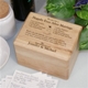 Create & store your favorite family recipe inside this attractive Personalized Recipe Box. An Engraved Recipe Card Box is a splendid personalized gift for a newlywed couple just starting out. Include some of your favorite recipes so they can begin to enjoy the fine art of cooking together. Our personalized recipe box measures 5.25 W x 6.75 L x 5.25 H and holds up to 1000, 4" x 6" recipe cards. Personalized Wooden Recipe Box includes FREE Personalization with any couples names. 