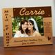 Our Personalized Maid of Honor Wood Picture Frame measures 8 3/4"x 6 3/4" and holds a 3"x5" or 4"x6" photo. Easel back allows for desk display. Includes FREE Personalization! Personalize your Maid of Honor Wood Picture Frame with any Maid of Honors Name, Bridal Couples Name and Wedding Date. Choose Maid of Honor or Matron of Honor. 