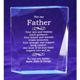 Truly Admirable, this Unique Blue Crackled Fathers Day Plaque will put a smile on your Dads face this Fathers Day. Your Father deserves to be appreciated. Show your gratitude with this inscribed message: Your care and wisdom teach guidance. Your humor and warmth create memories. Your strength and support bring comfort. But most of all your heart inspires love and joy. This message, along with a short two line message of your choice will be displayed proudly on your fathers desk when he receives this truly memorable gift.