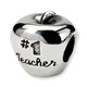 Celebrate a #1 teacher with our sterling silver teacher bead charm. Begin a bracelet for your childs teacher, celebrate the graduation or a new teacher or congratulate a retiring teacher. Express yourself and design your own bracelet that is filled with wonderful memories and events.