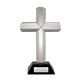 This stunning crystal cross makes a lovely gift for any religious occasion, and features a 9" tall clear crystal cross on a rectangular black crystal base. This great baptism gift idea can be fully customized, with up to two lines of text laser engraved on the base plate, perfect for a name and date. 