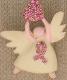 Enamel and swarovski crystal make this beautiful angel lapel pin. Great gift idea for yourself or someone you love. Show your support and wear pink!