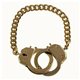 Handcuff Link - This handcuff bracelet has some seriously fabulous hardware. Handcuffs open just like a set of real handcuffs and latch onto one another for a secure fit. Bracelet measures 8 inches long, fits most wrists. 
