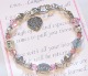 With pink Swarovski crystals, Bali silver and the LIVE, LAUGH, LOVE message beads in silver, this bracelet makes an inspirational gift for anyone to enjoy. A heart charm sits by the silver toggle. Youll be reminded of the important things in life that will get you through every day. 