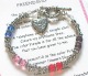 A friend is someone special. Honor them with our unique friendship bracelet. Bali Silver and Swarovski Crystals make this friendship bracelet sparkle. Mostly silver with a touch of color to signify the special relationship you have with your friend. Also available a Friendship Sister Bracelet and Friendship Keychain.